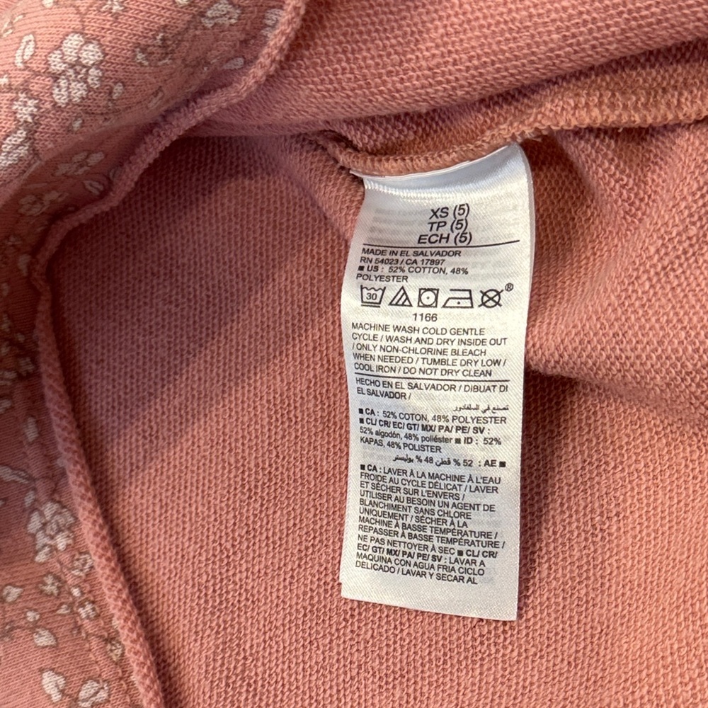 H&M and Old Navy Floral Pink and Cream Kids Cardigan and Hoodie Set - Picture 11 of 11
